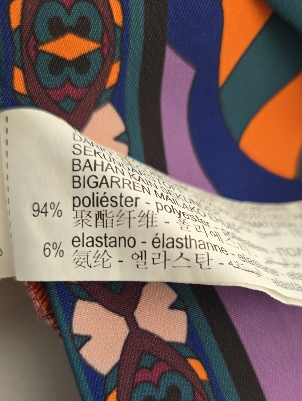 Zara Bright Multicolor Print Mini Blouson Dress Long Sleeves Neck Tie Fitted L - Picture 11 of 11